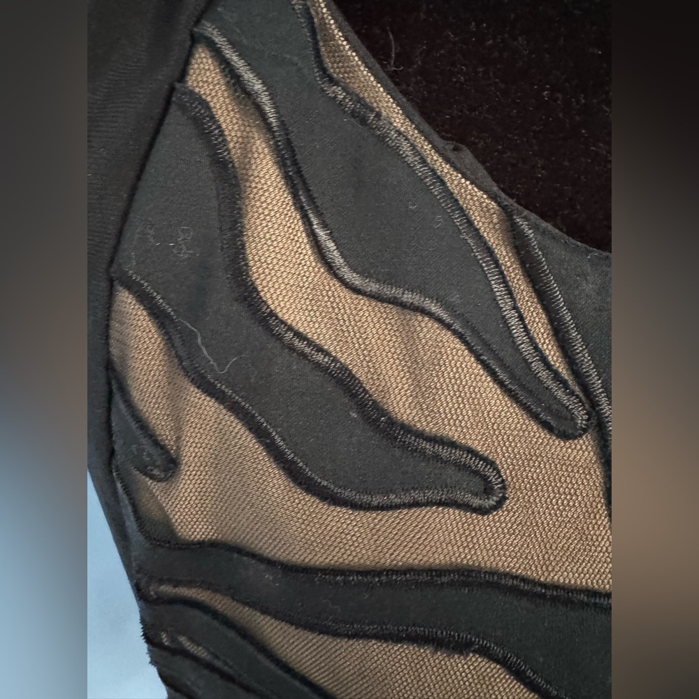 Anne Klein Zebra Print Illusion Sheath Dress Size 8P (Retail $130) - Picture 3 of 13
